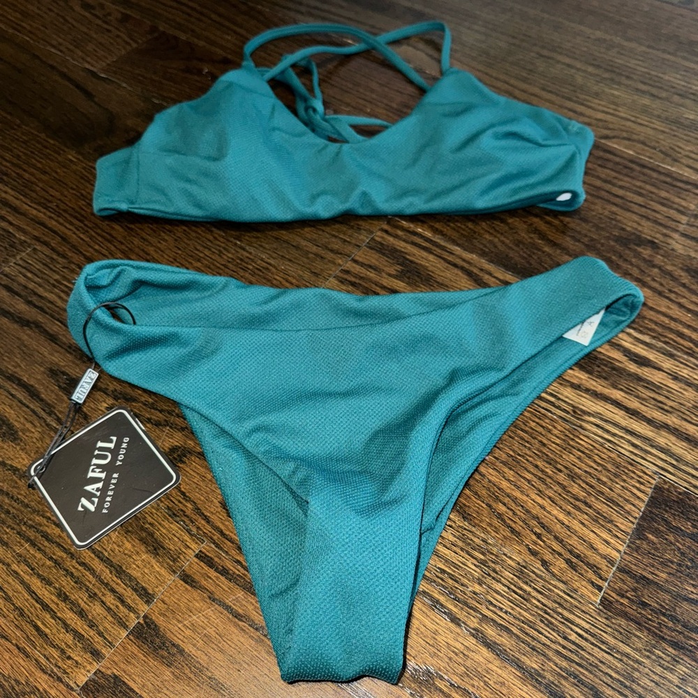 Zaful bikini small teal NWT